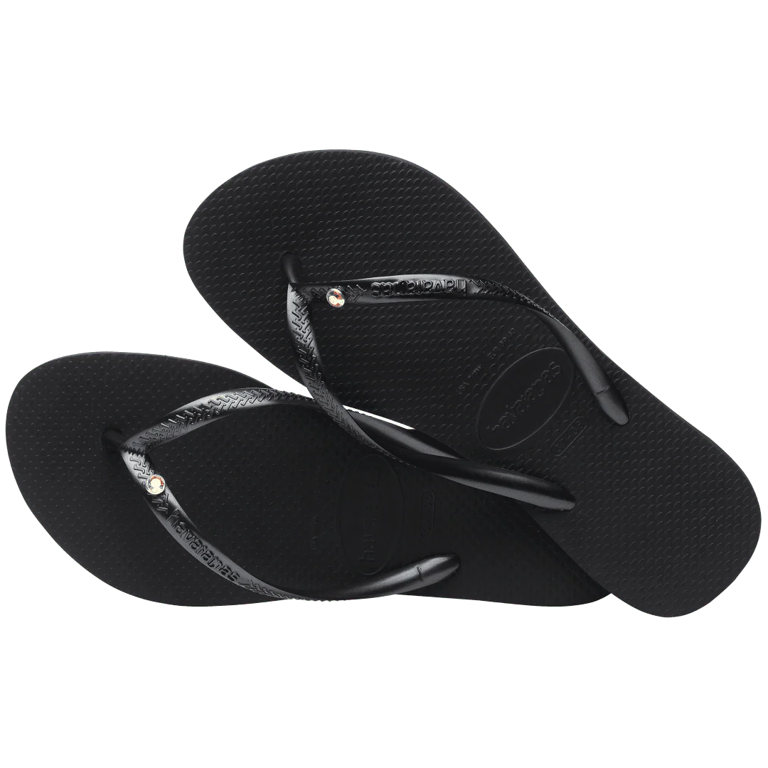 Kids' Slim Crystal Flip Flops - Image 4