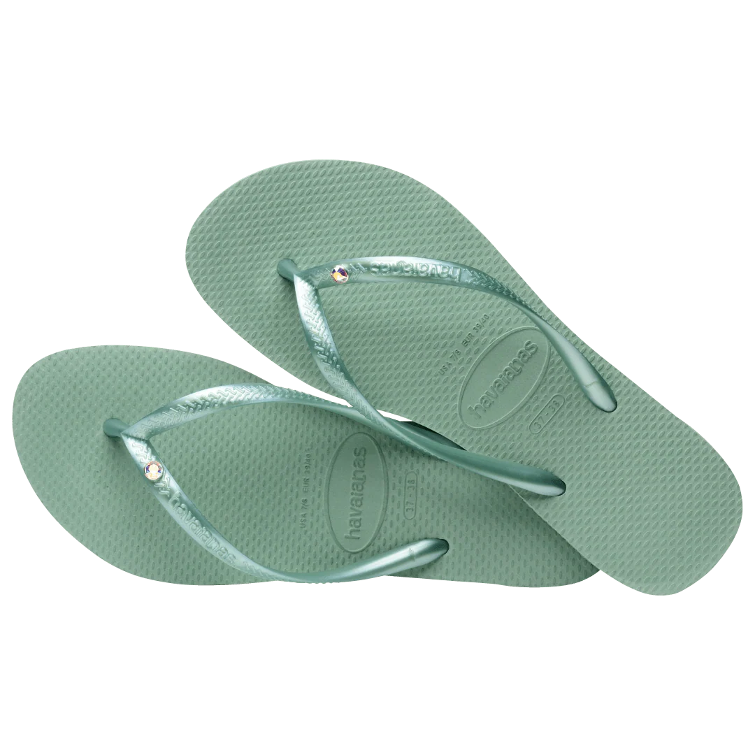 Kids' Slim Crystal Flip Flops - Image 4
