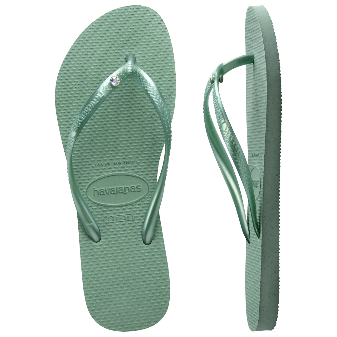 Kids' Slim Crystal Flip Flops - Image 6