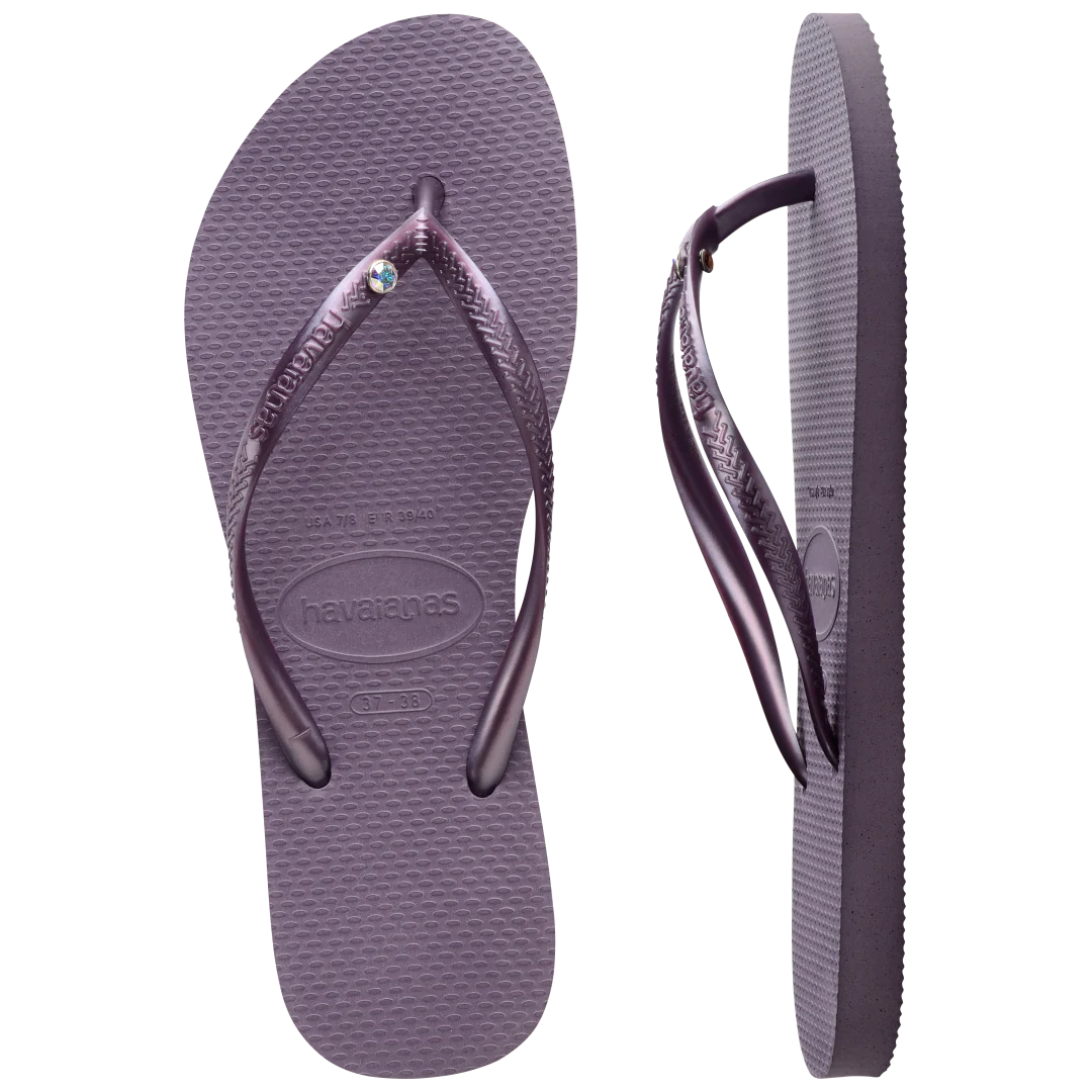 Kids' Slim Crystal Flip Flops - Image 6