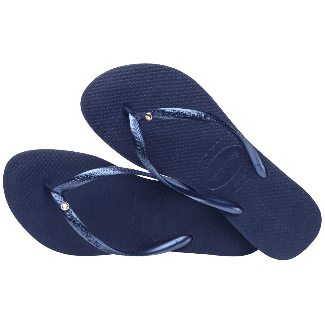 Kids' Slim Crystal Flip Flops - Image 4