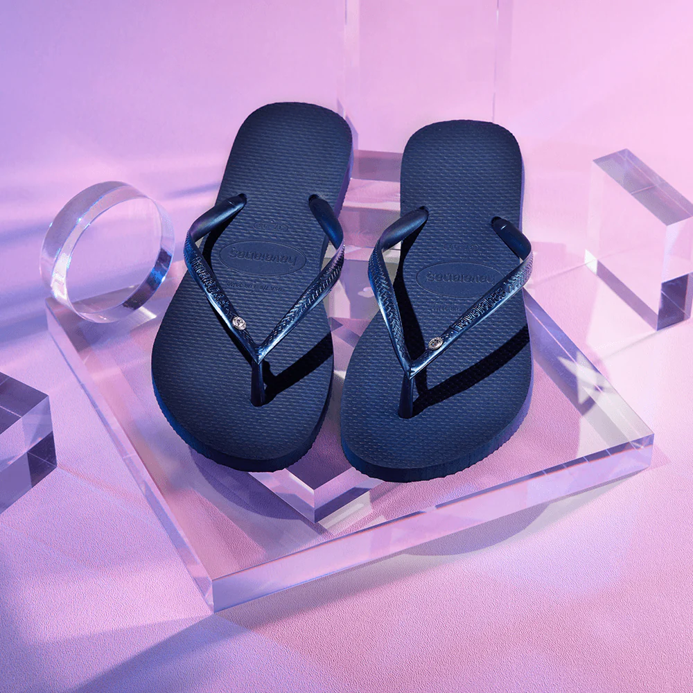 Kids' Slim Crystal Flip Flops - Image 6