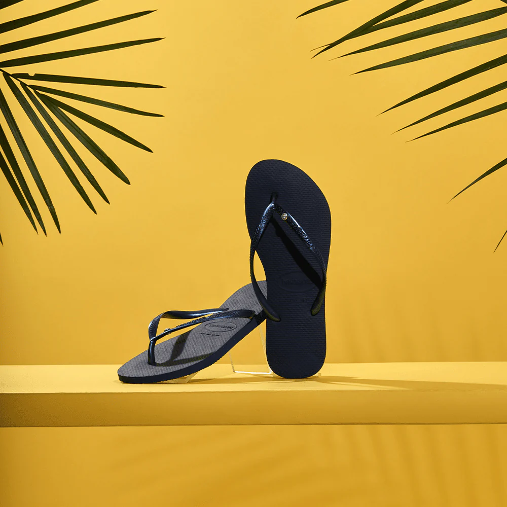 Kids' Slim Crystal Flip Flops - Image 7