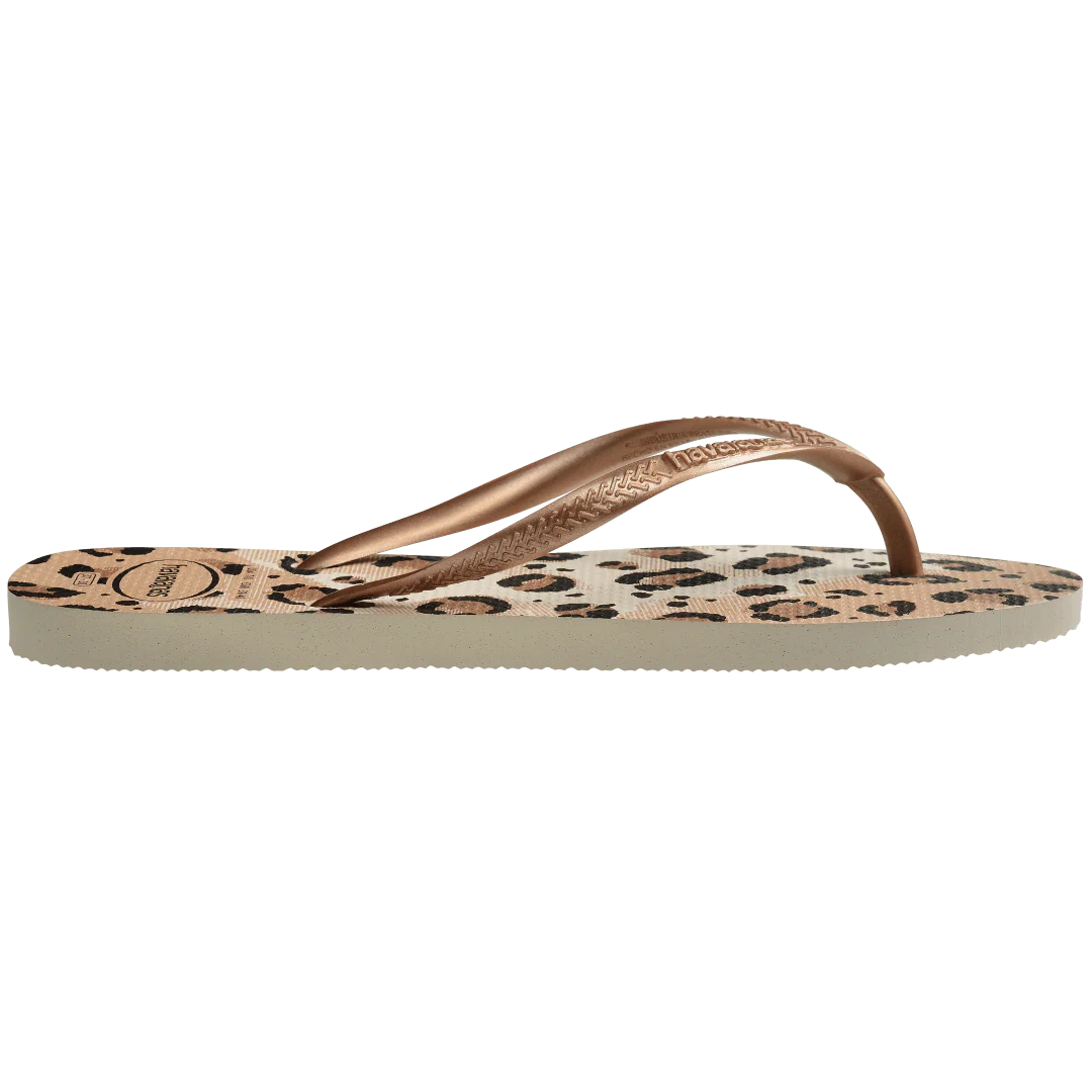 Women's Slim Animal Print Flip Flops - Image 3