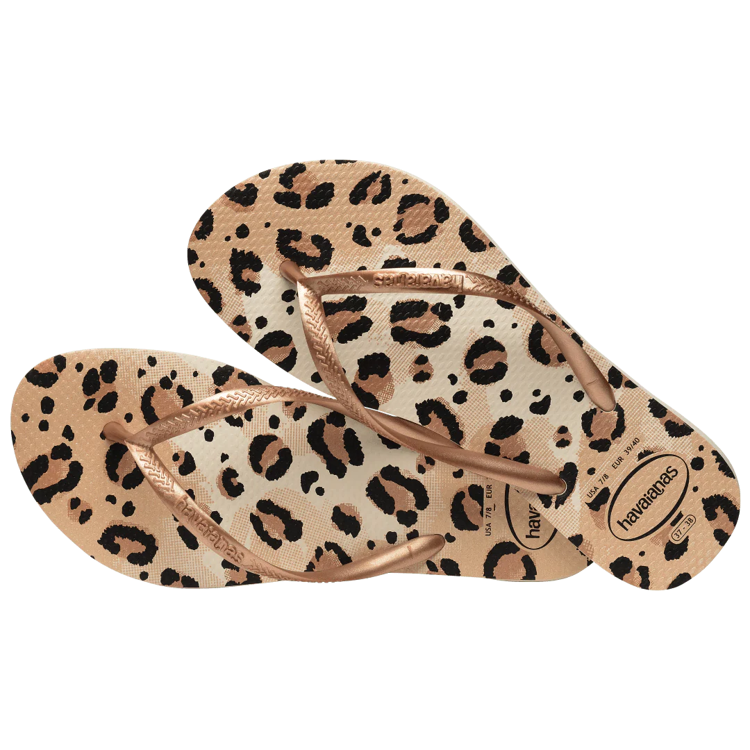 Women's Slim Animal Print Flip Flops - Image 4
