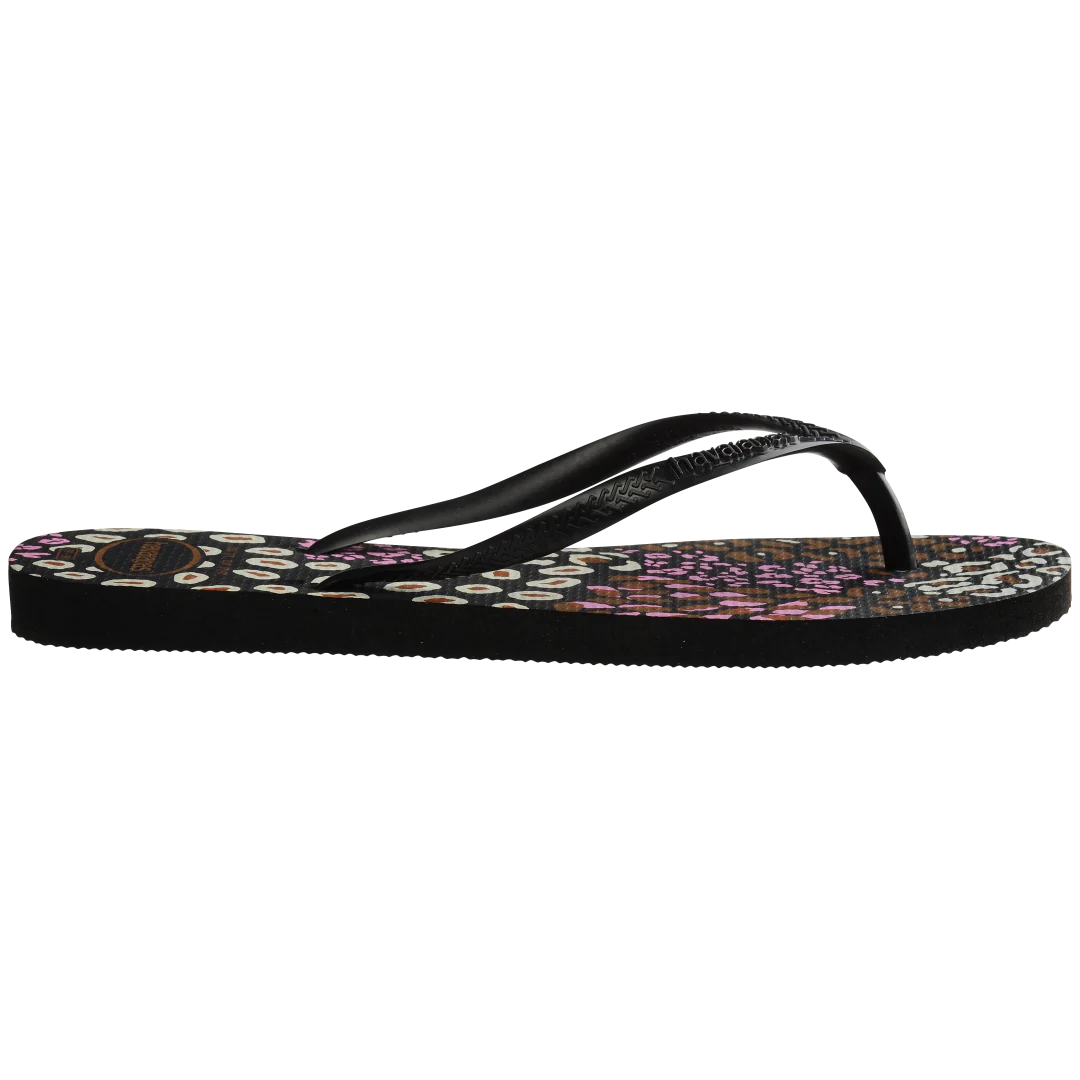 Women's Slim Animal Print Flip Flops - Image 3