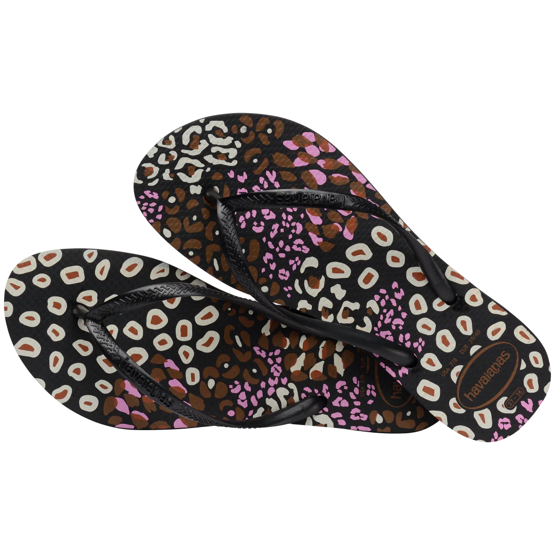 Women's Slim Animal Print Flip Flops - Image 4
