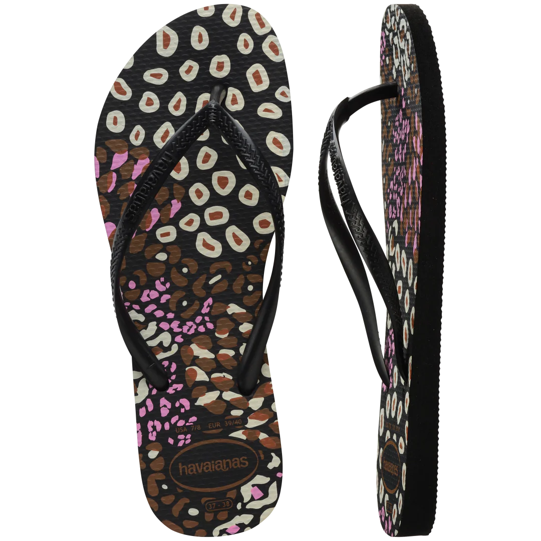 Women's Slim Animal Print Flip Flops - Image 5