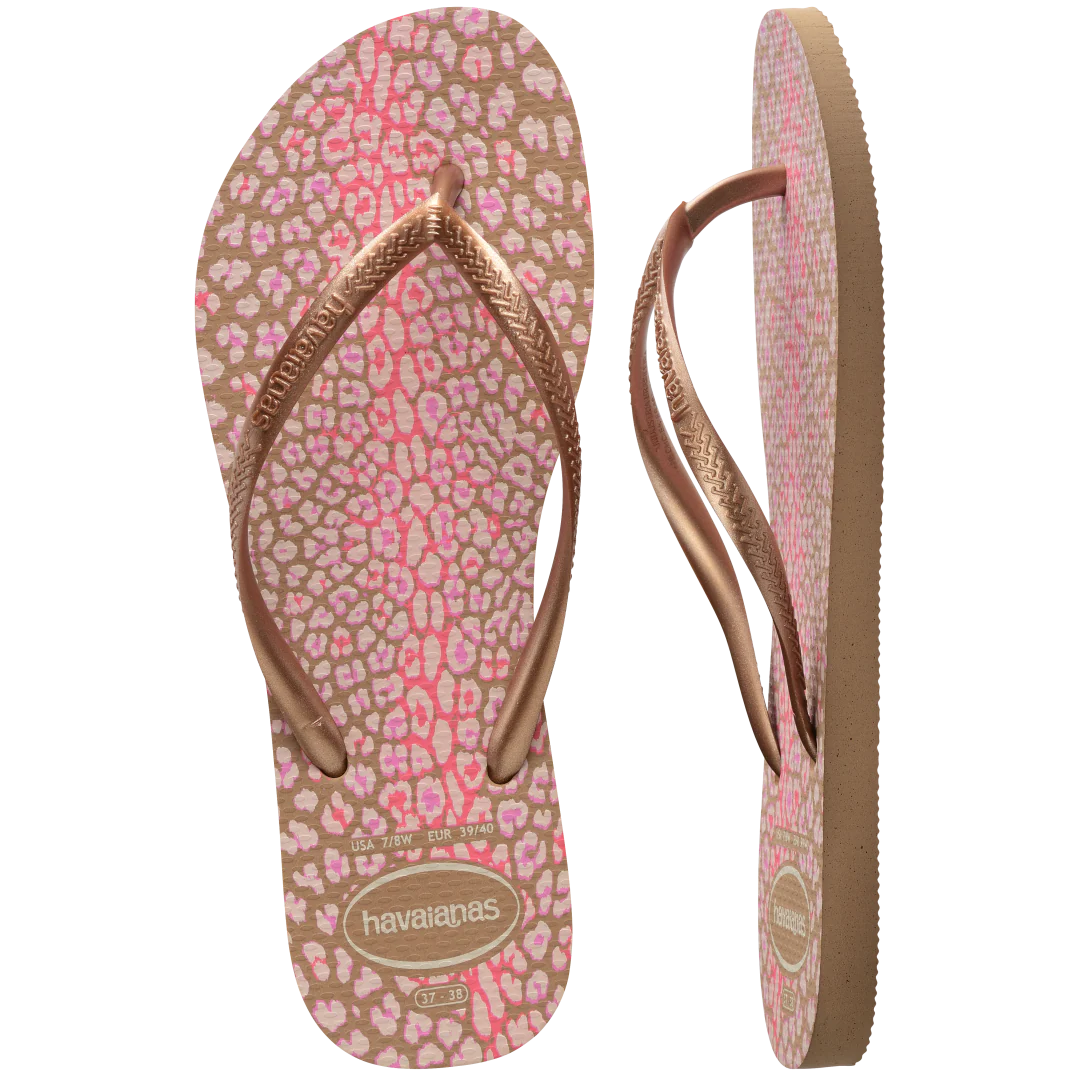 Women's Slim Animal Print Flip Flops - Image 5