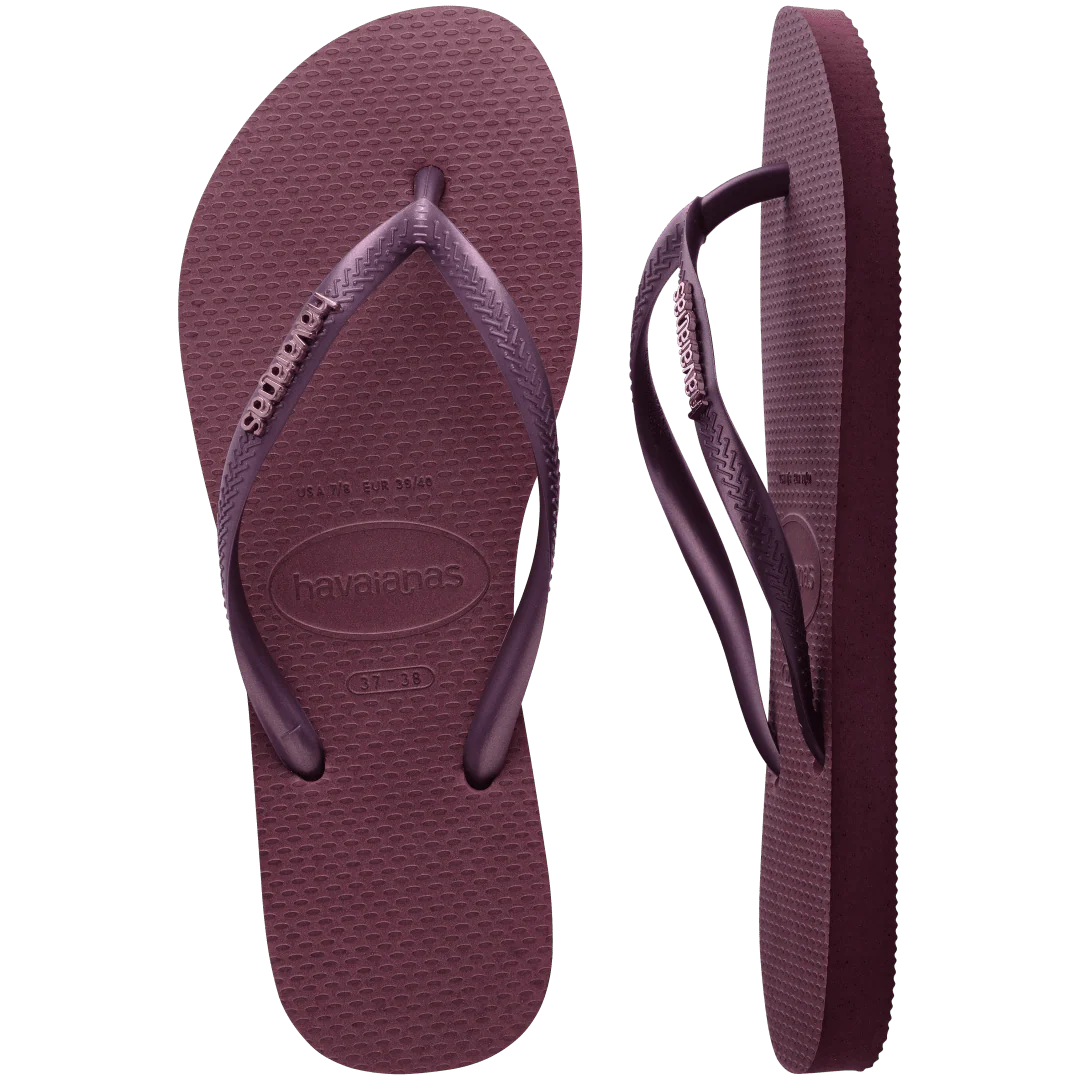 Women's Slim Logo Metallic Flip Flops - Image 5