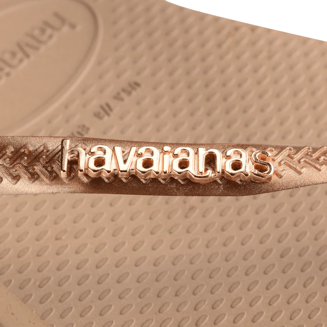 Women's Slim Logo Metallic Flip Flops - Image 6