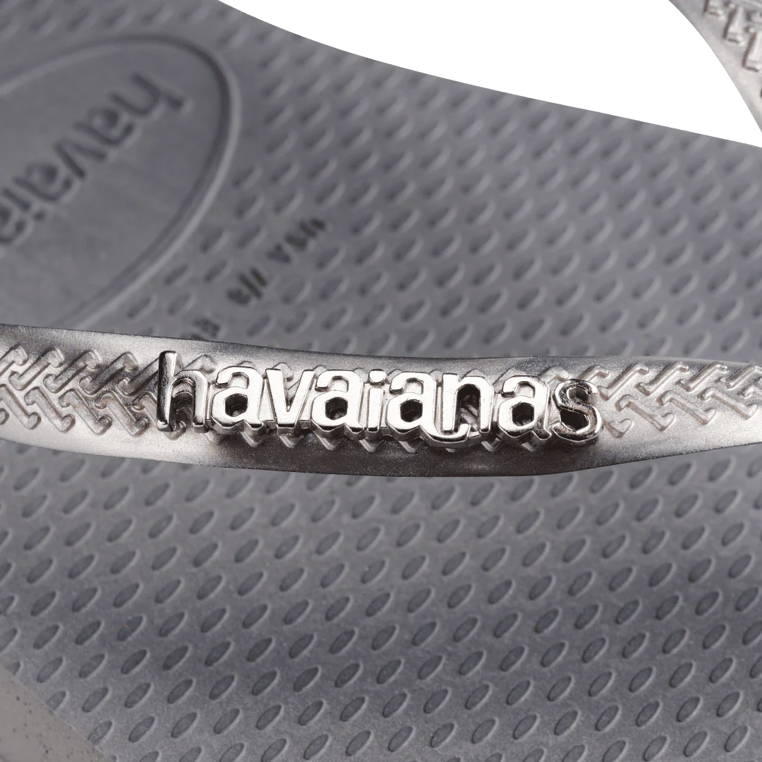 Women's Slim Logo Metallic Flip Flops - Image 6