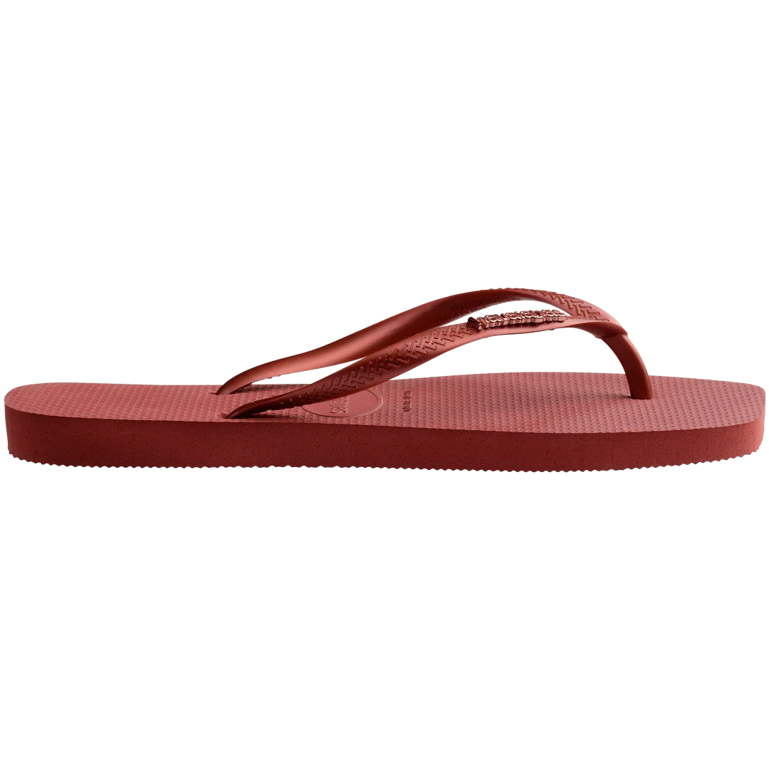 Women's Slim Square Logo Metallic Flip Flops - Image 3